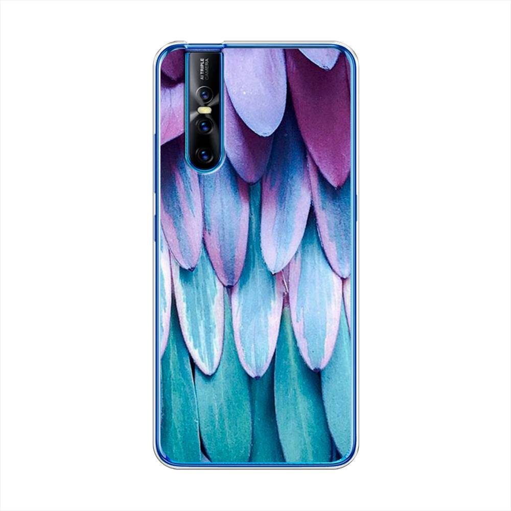

Чехол для Vivo V15 Pro "Синее перо", Фиолетовый;голубой, 261150-3