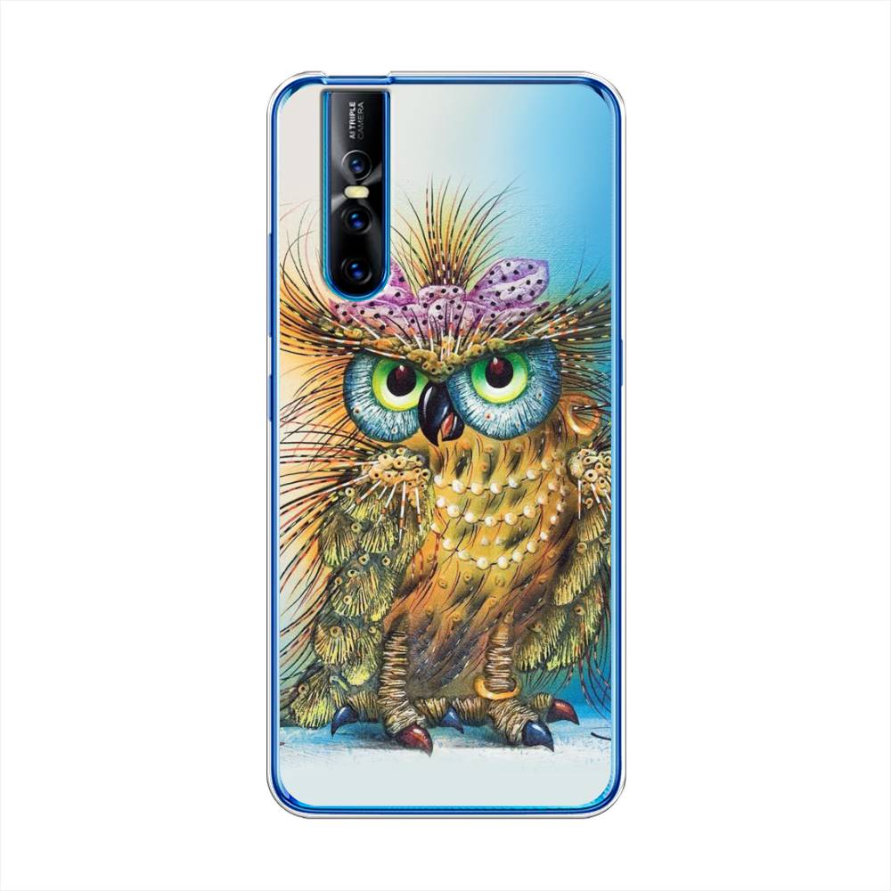 

Чехол для Vivo V15 Pro "Модная сова", Коричневый;голубой, 261150-1