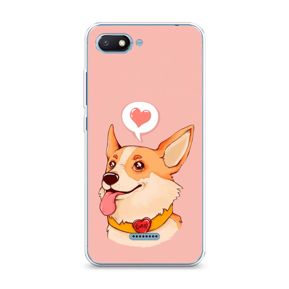 

Чехол на Xiaomi Redmi 6A "Корги язык", Розовый;коричневый, 34150-1