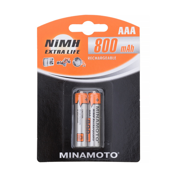 

Аккумулятор MINAMOTO AAA (LR03) / 1.2 В/ 800 мАч/ NiMH 2 штуки в блистере