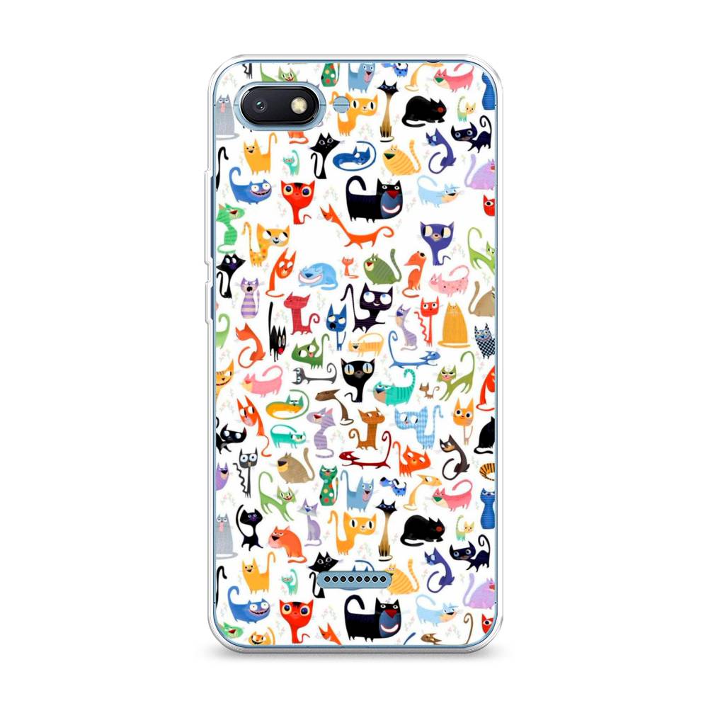 

Чехол на Xiaomi Redmi 6A "Цветные коты", Разноцветный, 34150-1