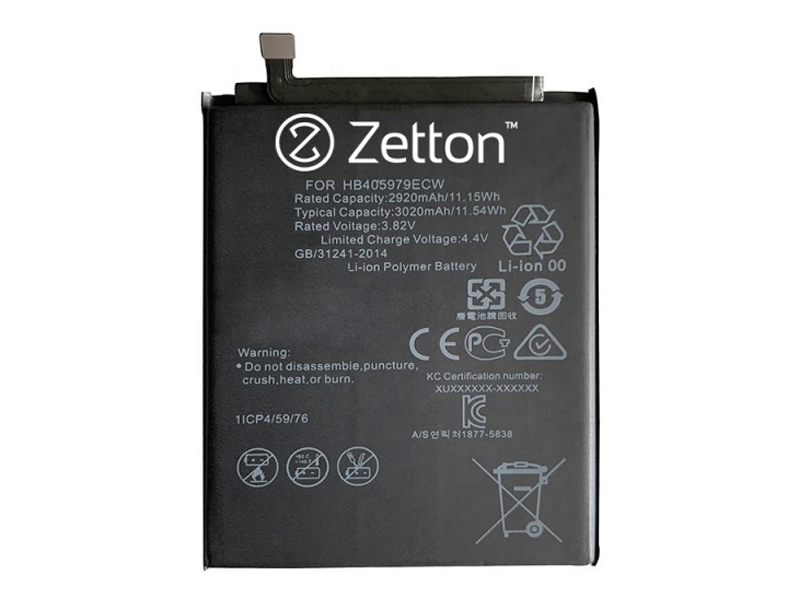 фото Аккумулятор zetton для honor 7a/6a/6c 3020mah ztnbathb405979ecw