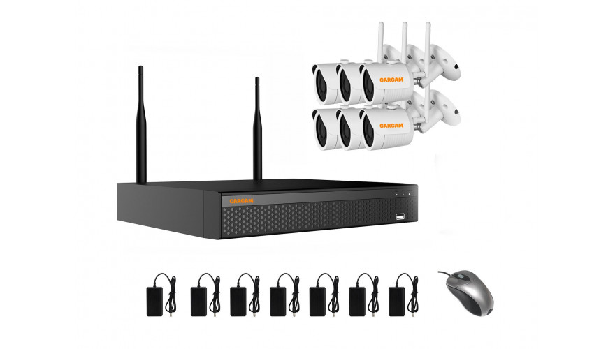 

Комплект Wi-Fi камер Full HD CARCAM KIT-1080/6, CARCAM KIT-1080/6