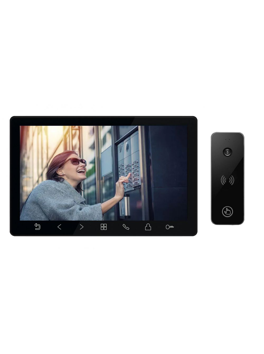 Комплект видеодомофона Tantos Prime HD SE (черный) и iPanel 2 HD + (черная) лазерная указка презентер ааа 2 4 g 30 метров 650 нм дальность лазера 200 м черная