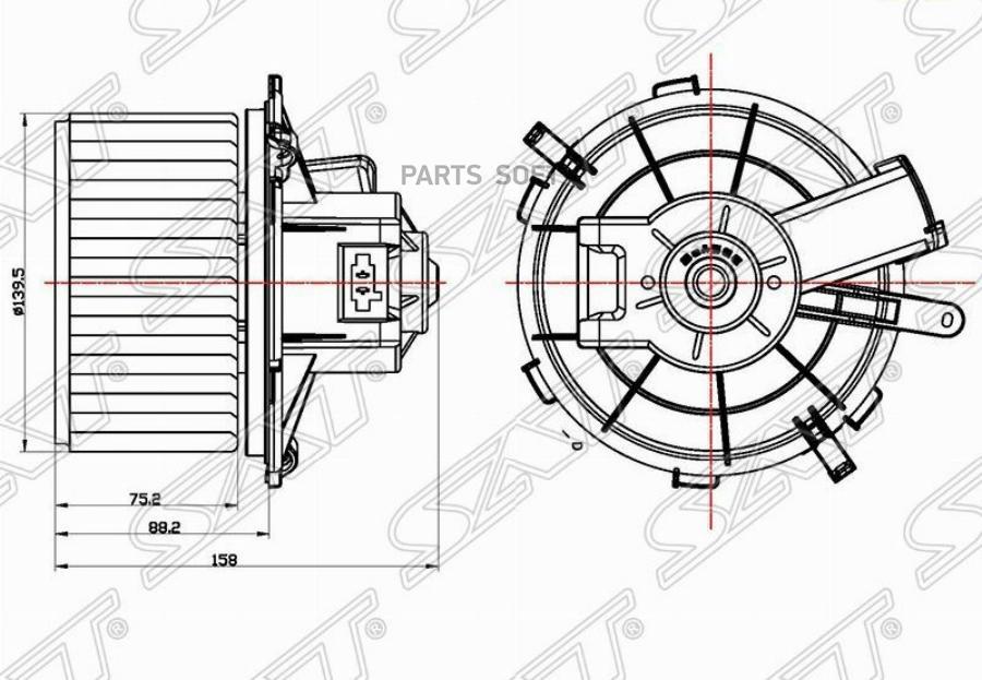 

Мотор Отопителя Салона Fiat Ducato/Peugeot Boxer/Citroen Jumper 06- Sat арт. ST-6441Y2