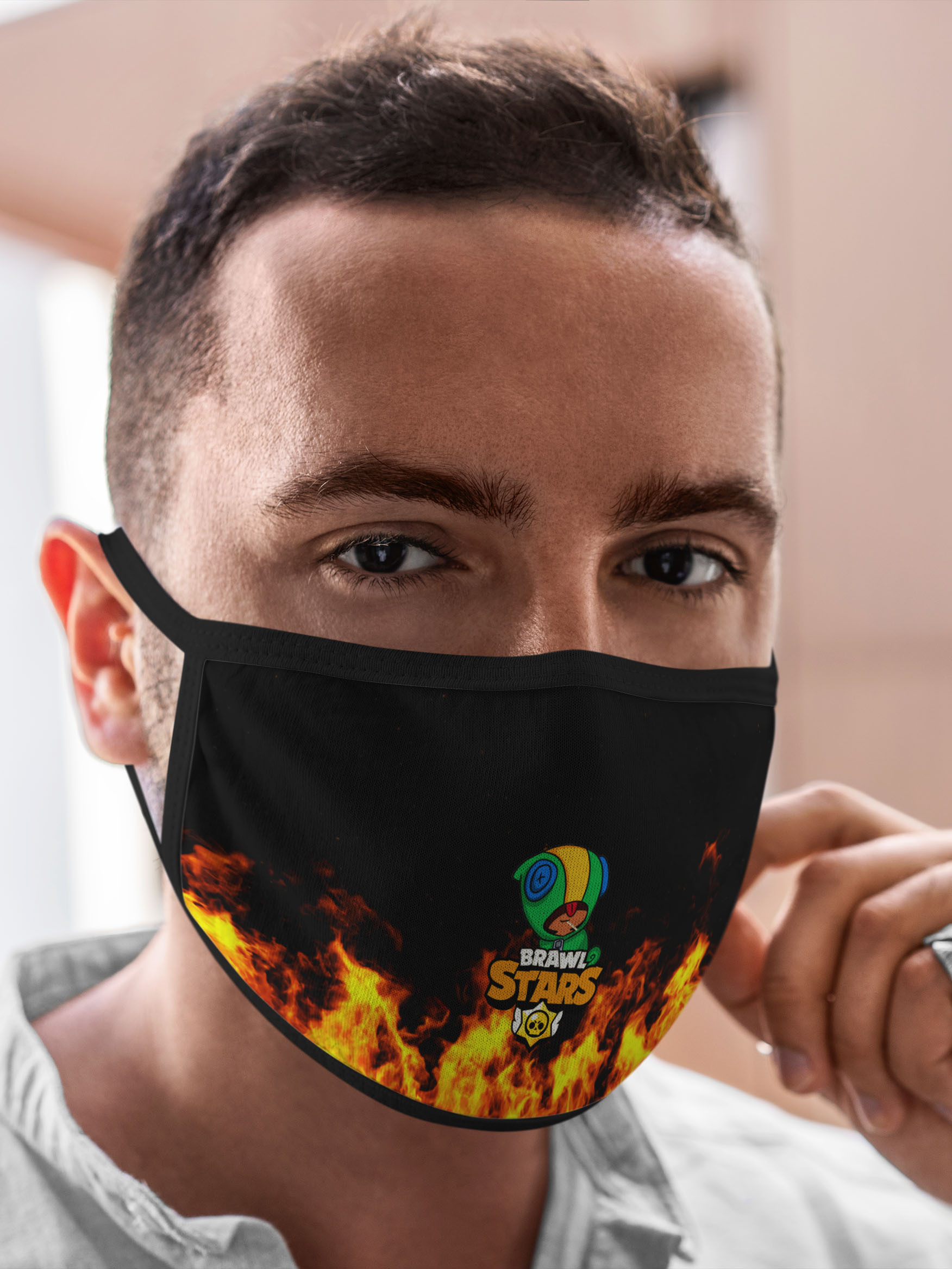 

Многоразовая маска унисекс Burnettie Brawl Stars Leon, Разноцветный, Brawl Stars Leon