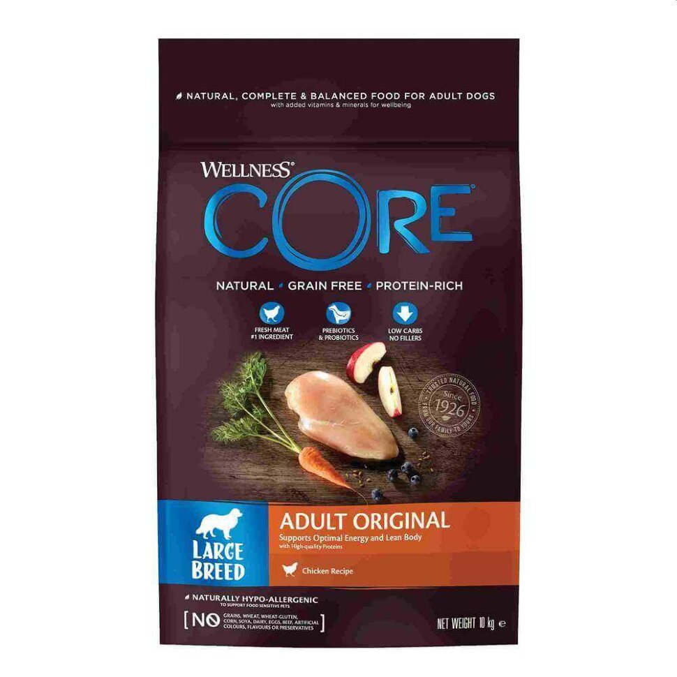 

Сухой корм для собак Wellness CORE, курица, 16кг, Для взрослых собак крупных пород