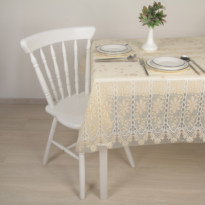 

Клеёнка ажурная Lace «Вышивка», ширина 137 см, рулон 20 метров