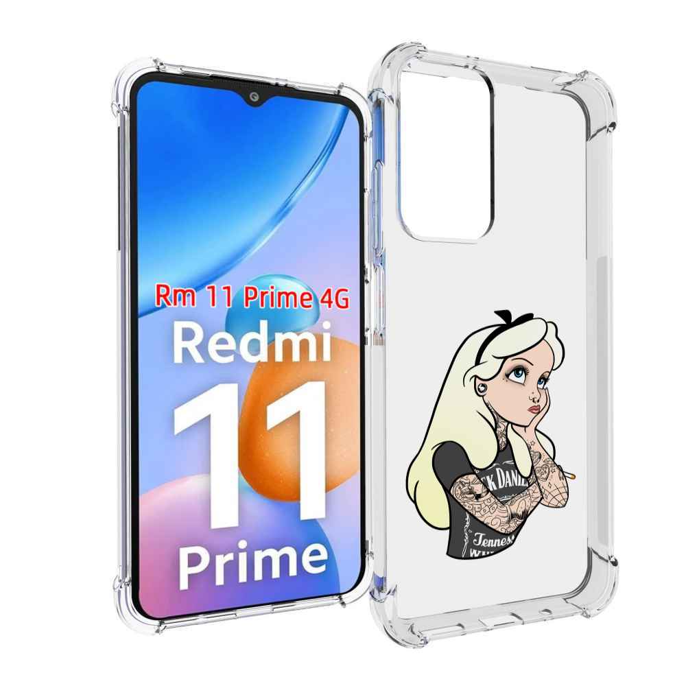 

Чехол MyPads принцесса-в-татуировках женский для Xiaomi Redmi 11 Prime 4G, Прозрачный, Tocco