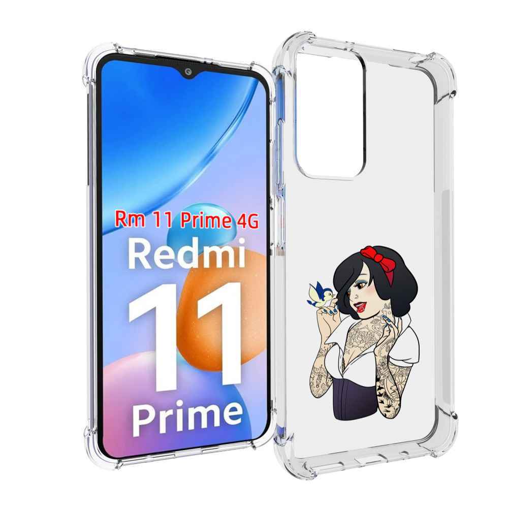 

Чехол MyPads принцесса-тату женский для Xiaomi Redmi 11 Prime 4G, Прозрачный, Tocco