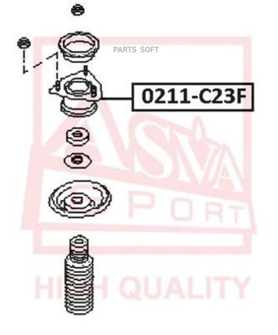 

Опора Амортизатора Перед Правлев ASVA 0211C23F