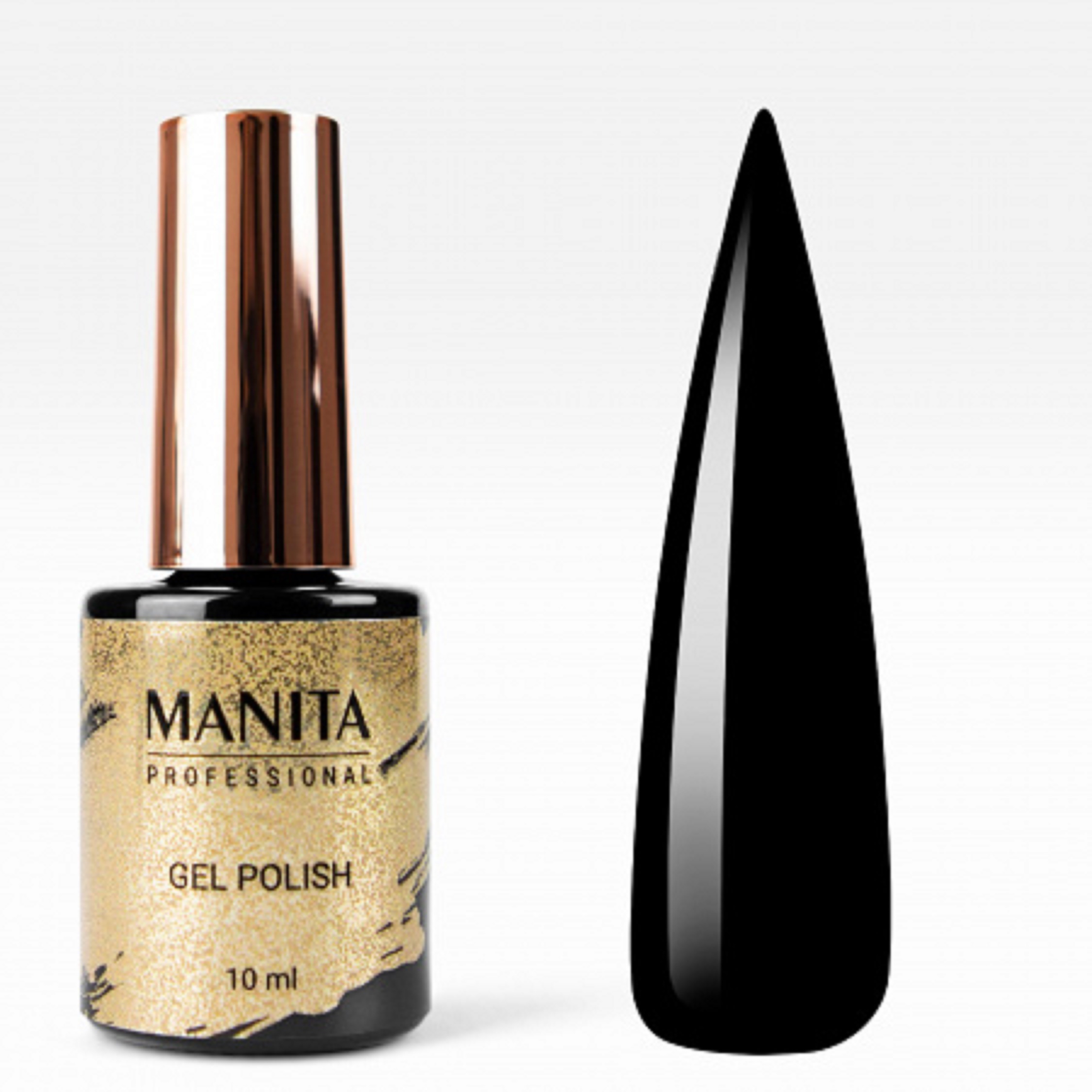 Гель-лак MANITA черный, 10мл набор гель для душа tuman чёрный перец и шампунь для волос 300 мл