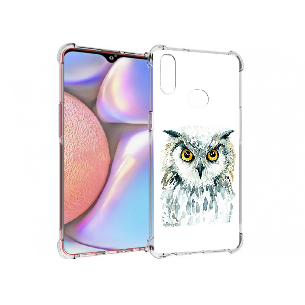 

Чехол MyPads Tocco для Samsung Galaxy A10s Серьезная сова (PT139908.534.156), Прозрачный, Tocco