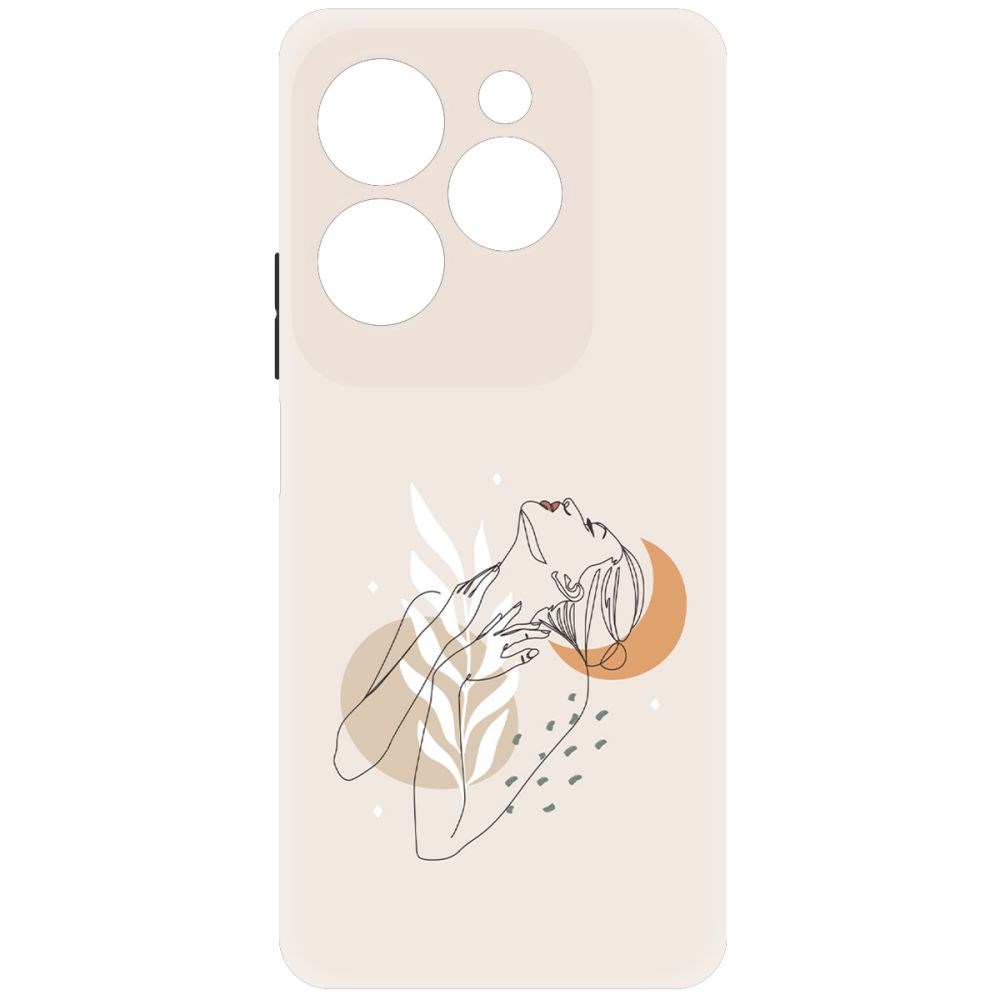 

Чехол-накладка Krutoff Soft Case Женственность для INFINIX Hot 40 черный