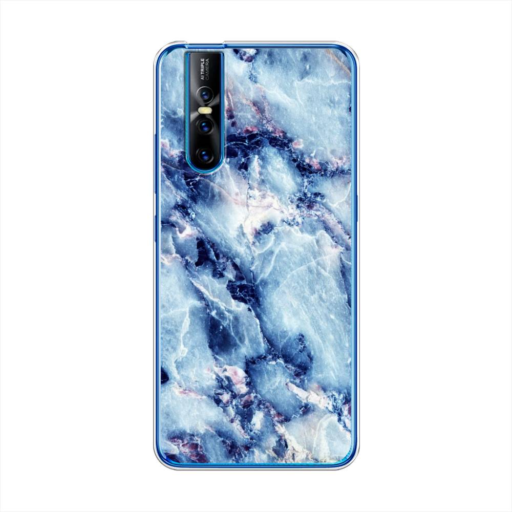 

Чехол для Vivo V15 Pro "Мрамор с синими прожилками", Синий, 261150-3