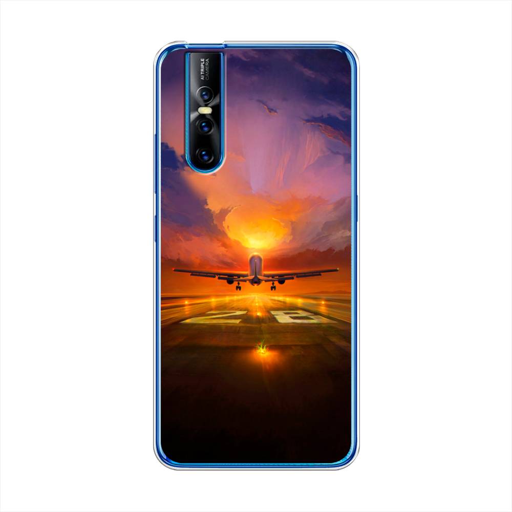 

Чехол для Vivo V15 Pro "Самолет на посадке", Оранжевый;синий, 261150-6