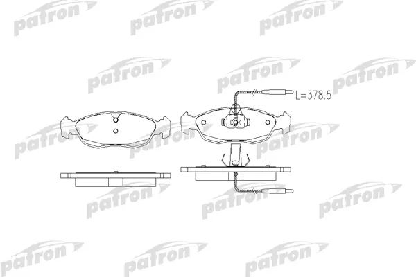 

Колодки тормозные дисковые передн PEUGEOT: 306 94-01, 306 хечбэк 93-01, 306 кабрио 94-02