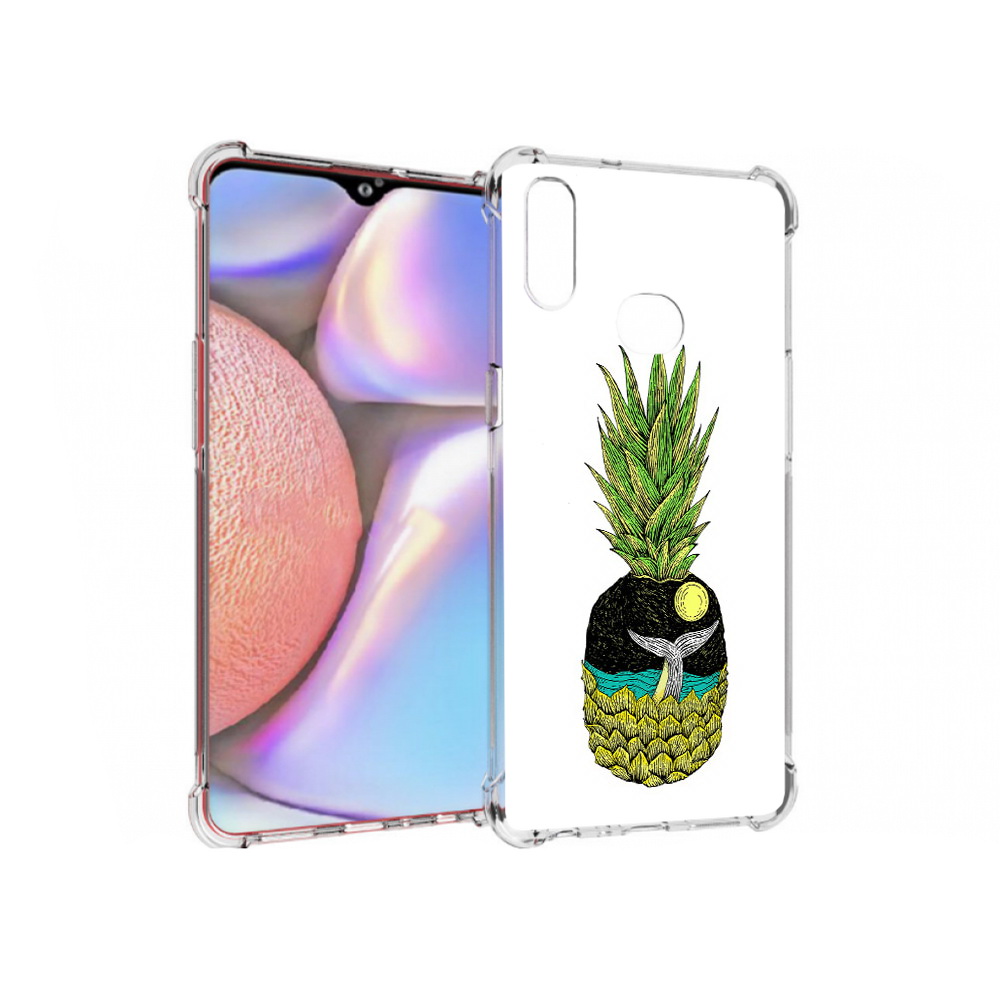 

Чехол MyPads Tocco для Samsung Galaxy A10s ананас с китом (PT139908.534.220), Прозрачный, Tocco
