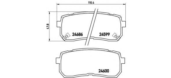 

Комплект тормозных колодок Brembo P30035