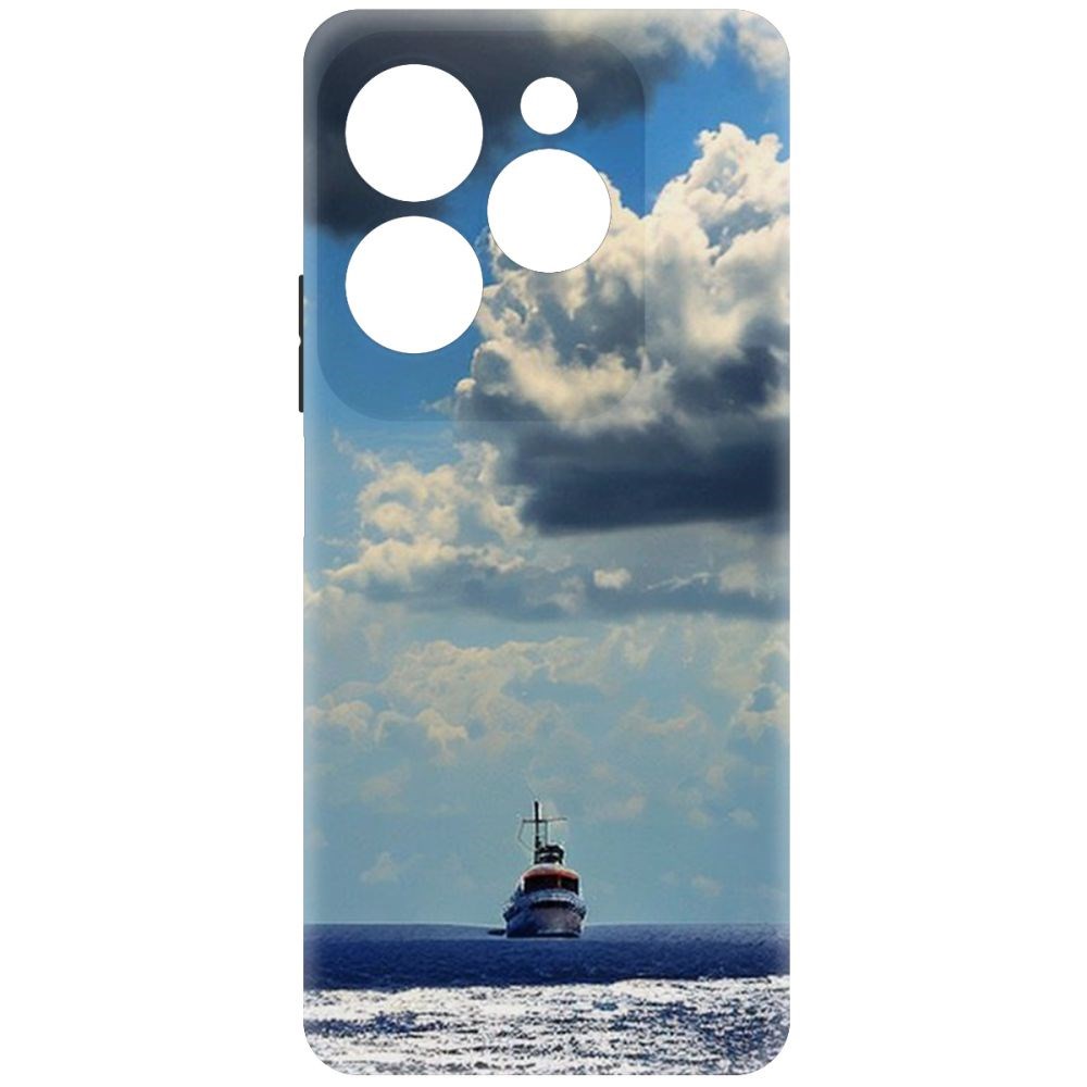 

Чехол-накладка Krutoff Soft Case Море для INFINIX Hot 40 черный