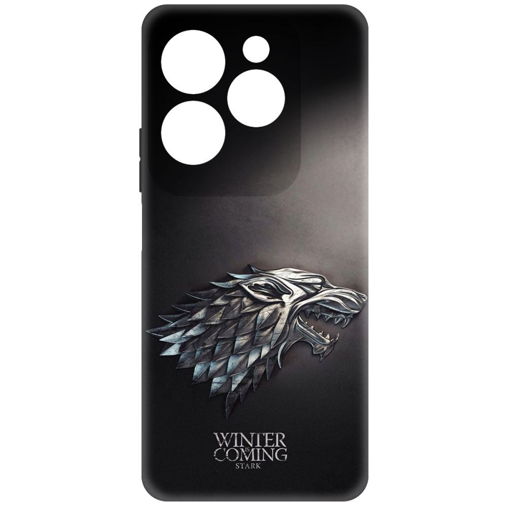 

Чехол-накладка Krutoff Soft Case Игра Престолов. Зима Близко для INFINIX Hot 40 черный
