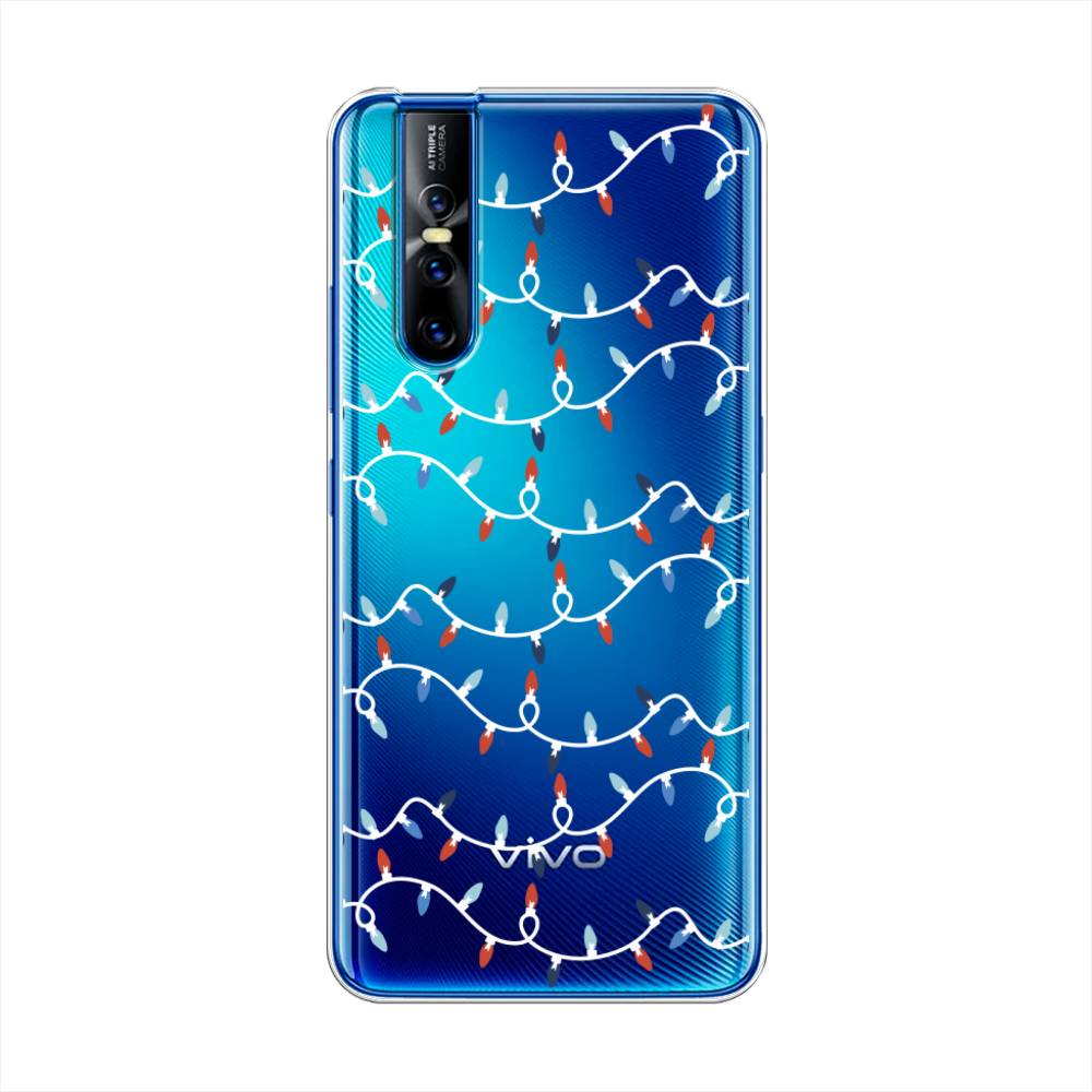 

Чехол для Vivo V15 Pro "Разноцветная гирлянда", Белый;красный;синий, 261150-5