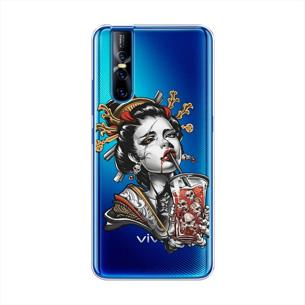 

Чехол для Vivo V15 Pro "Опасная гейша", Красный;черный;серый, 261150-4