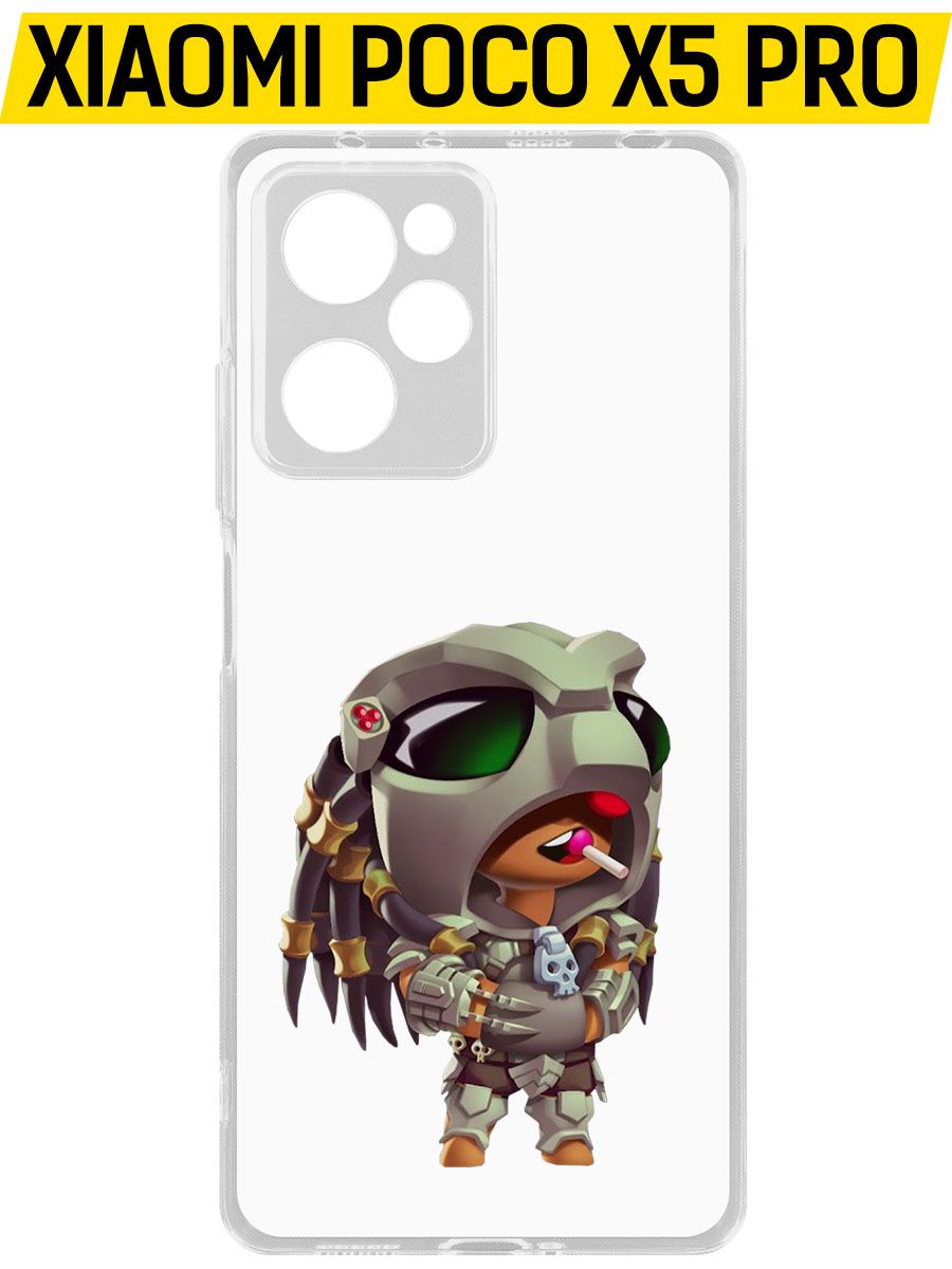 

Чехол-накладка Krutoff Clear Case Brawl Stars-Леон Хищник для Xiaomi Poco X5 Pro, Прозрачный