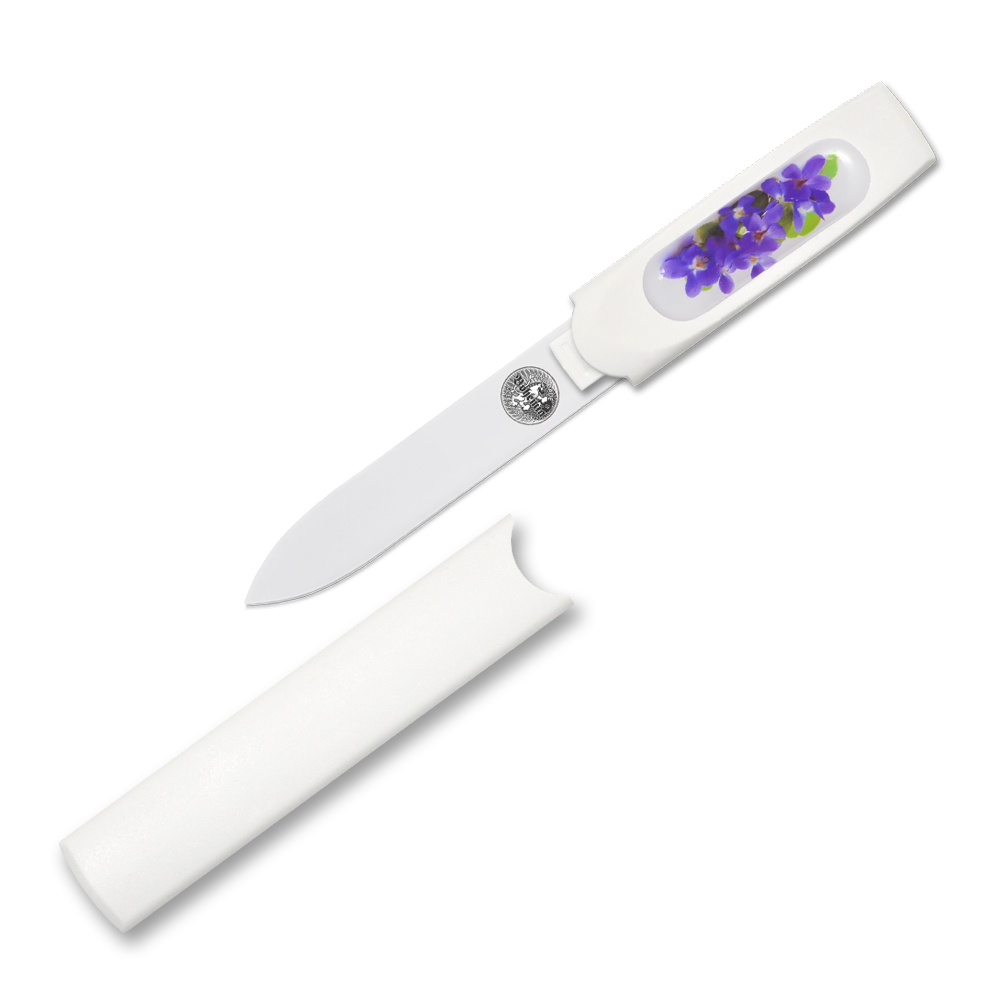 

Пилка для ногтей BOHEMIA Czech Nail Files 128438 белый с объемной 3D наклейкой стекло