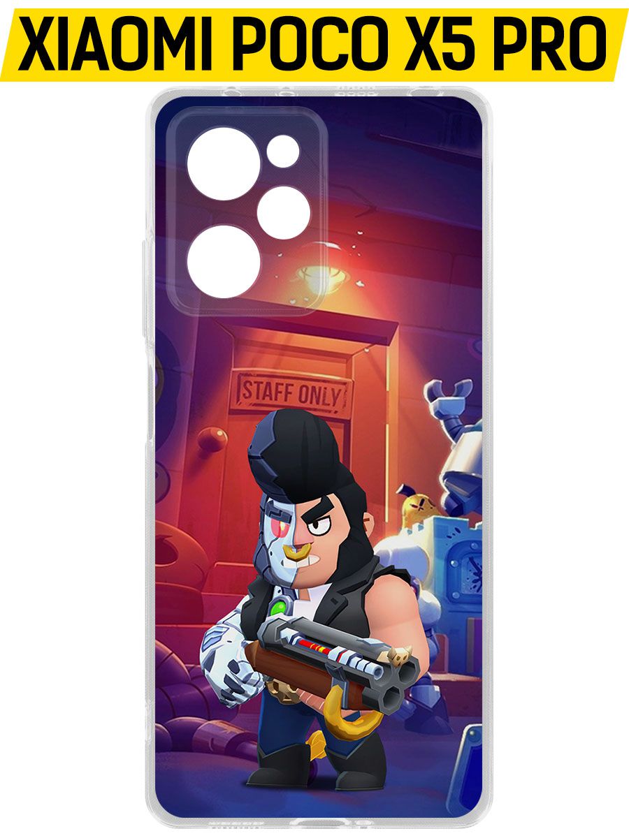 

Чехол-накладка Krutoff Clear Case Brawl Stars-Б-800 для Xiaomi Poco X5 Pro, Прозрачный