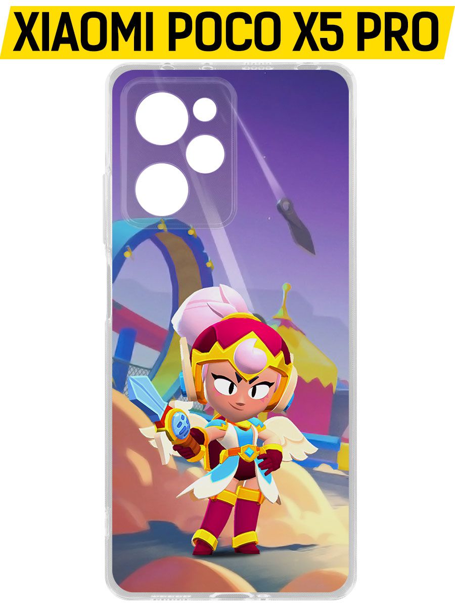 

Чехол-накладка Krutoff Clear Case Brawl Stars-Валькирия Джанет для Xiaomi Poco X5 Pro, Прозрачный