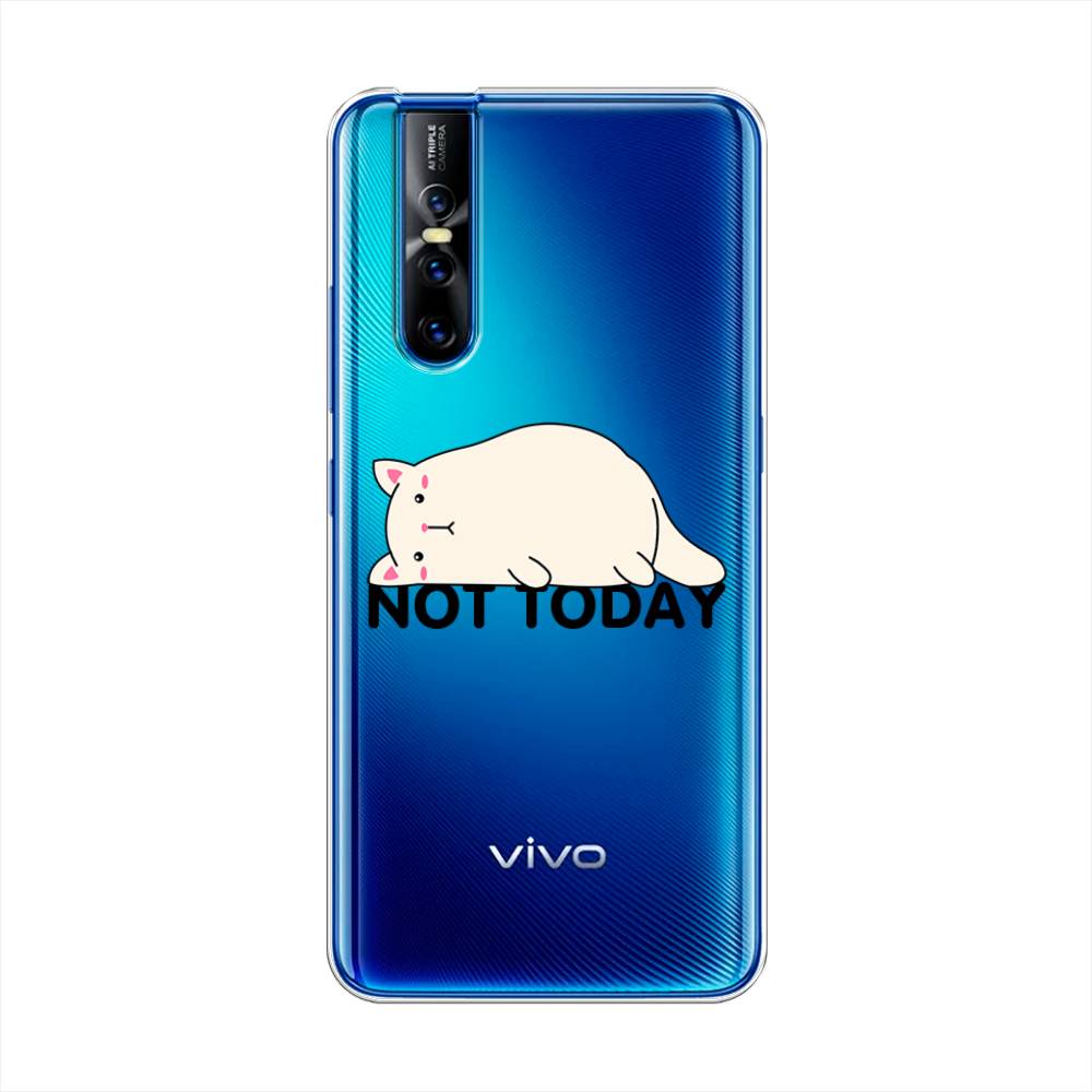 

Чехол для Vivo V15 Pro "Cat not today", Белый;розовый;черный, 261150-1