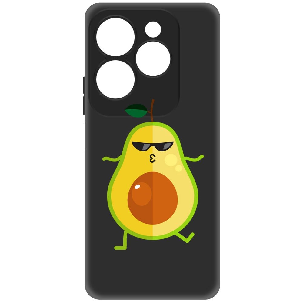 

Чехол-накладка Krutoff Soft Case Авокадо Стильный для INFINIX Hot 40 Pro черный
