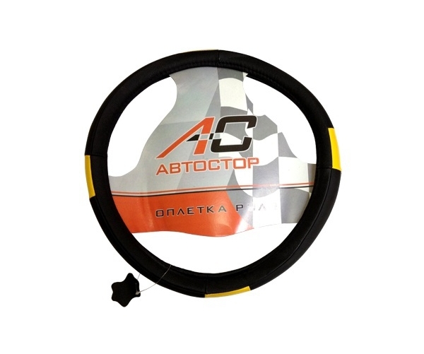 

Оплетка на руль Автостор AVT1496 N028- M 37-39 см, Черный;желтый, N028- M 37-39