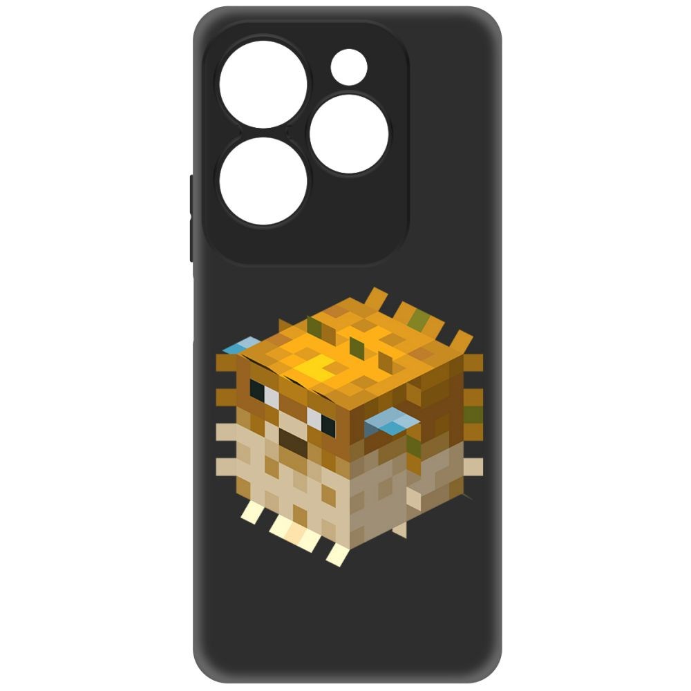 

Чехол-накладка Krutoff Soft Case Minecraft-Иглобрюх для INFINIX Hot 40 Pro черный