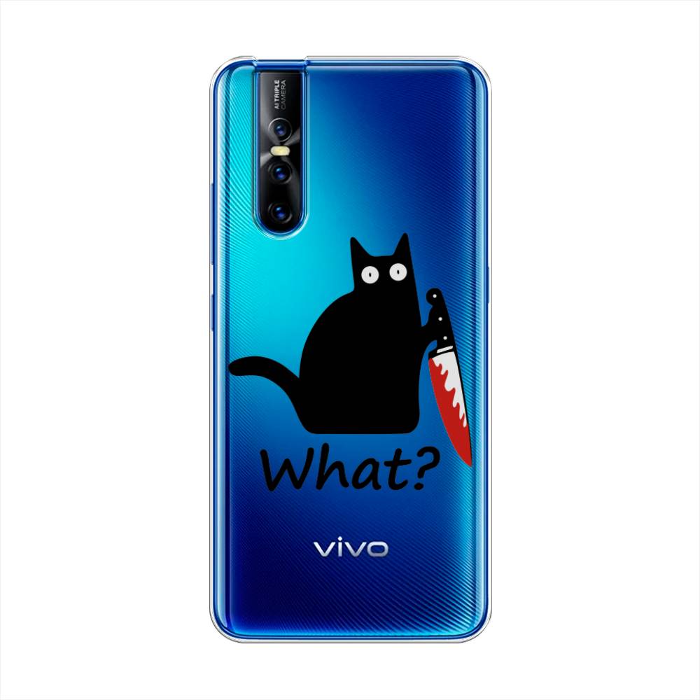 

Чехол для Vivo V15 Pro "Котик с ножом", Черный;красный, 261150-6