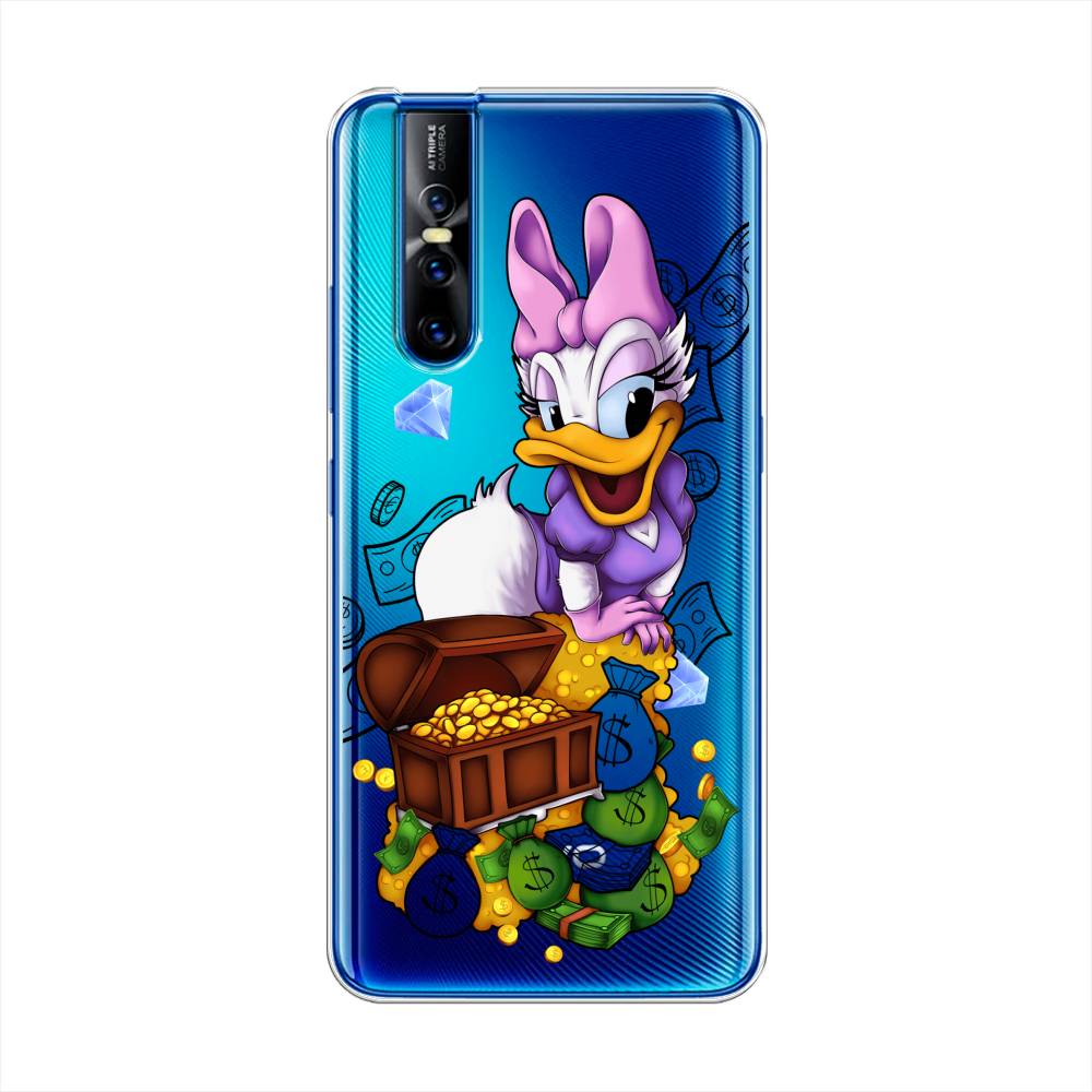 

Чехол для Vivo V15 Pro "Rich Daisy Duck", Коричневый;белый;фиолетовый, 261150-6