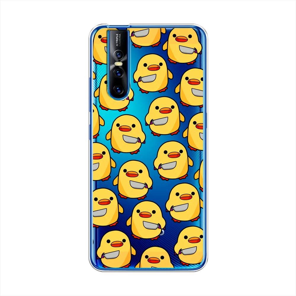 

Чехол для Vivo V15 Pro "Утка с ножом", Прозрачный;желтый;оранжевый, 261150-1