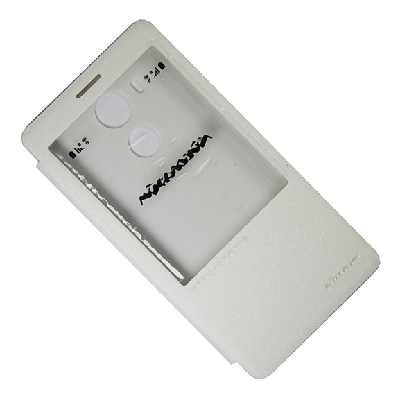 

Чехол Huawei Mate 8 (NXT-L09) флип боковой пластик-кожзам с окошком Nillkin Sparkle, Белый