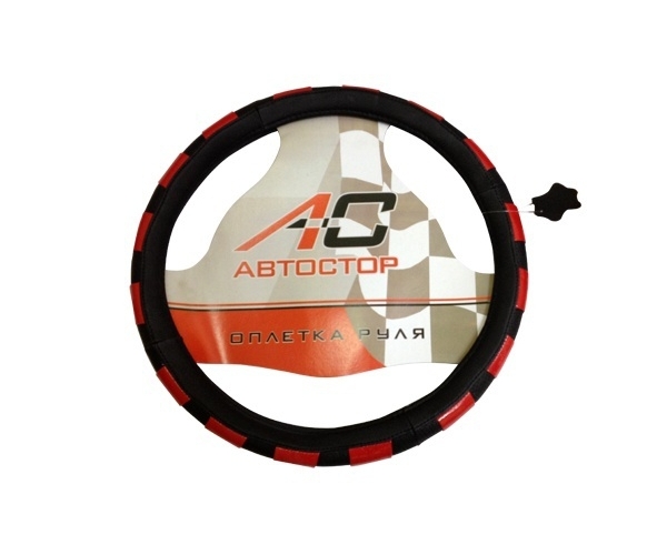 

Оплетка на руль Автостор AVT1448 B0177-3 L - 39 - 41 см см, Черный;красный, B0177-3 L - 39-41