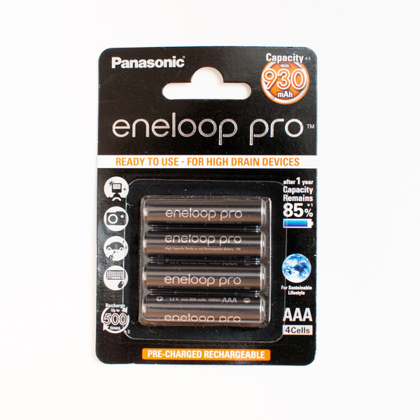 

Аккумулятор Panasonic eneloop pro AAA (LR03) / 1.2 В/ 930 мАч/ NiMH 4 штуки в блистере