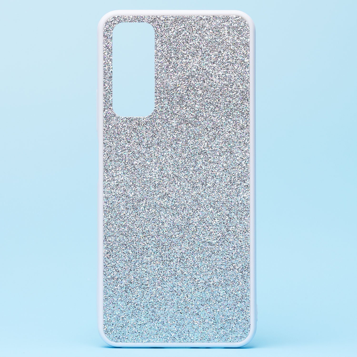 

Чехол Huawei P Smart 2021 (PPA-LX1) пластиковый с блестками <белый>