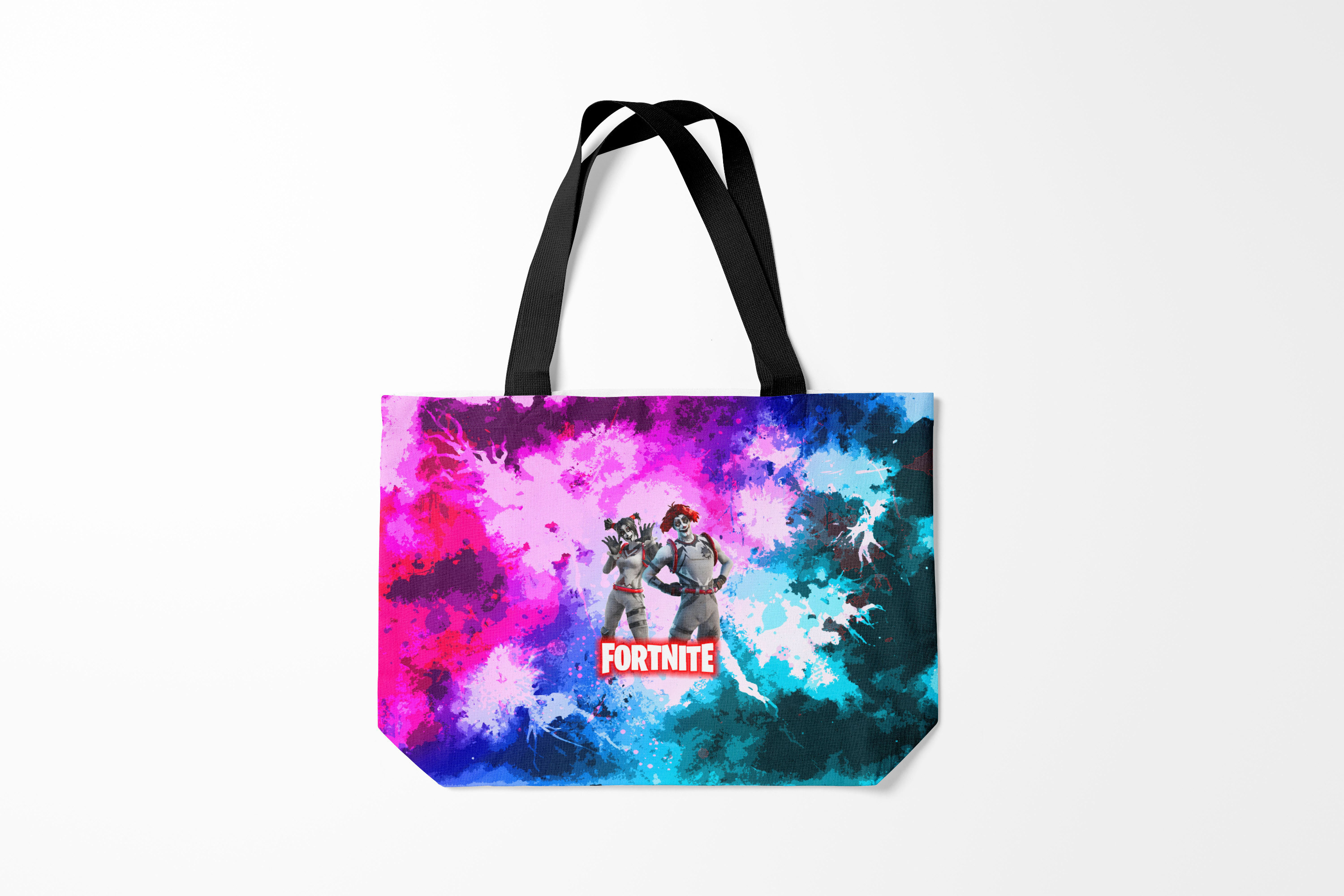 

Сумка шoппер унисекс Burnettie Fortnite, бирюзовый; розовый, Fortnite