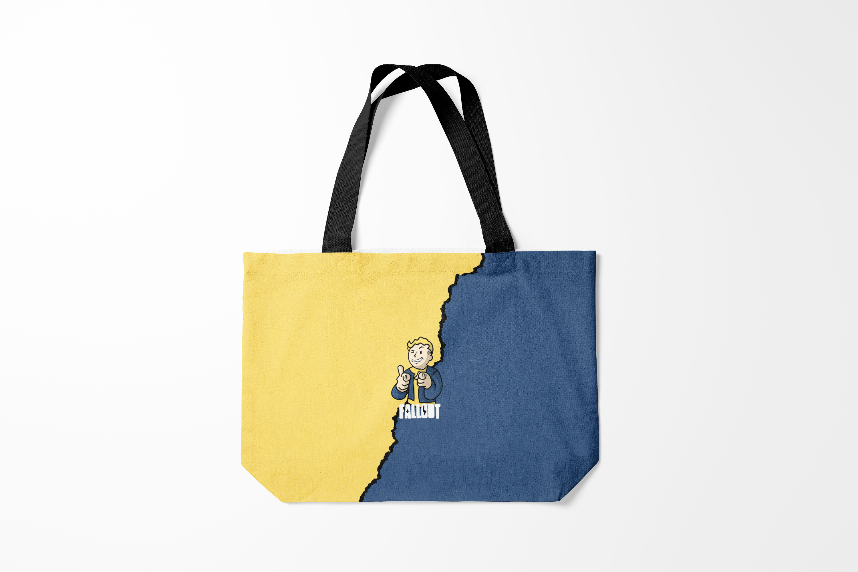 

Сумка шoппер унисекс Burnettie Fallout logo boy, желтый; синий, Fallout logo boy