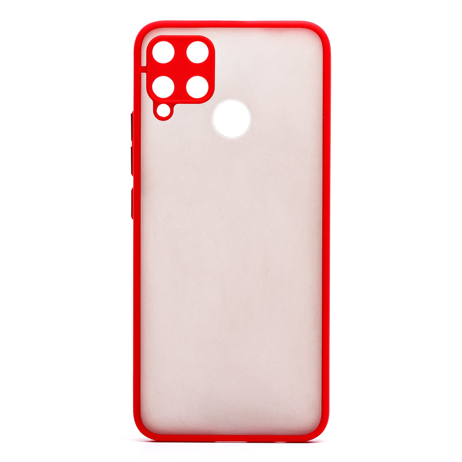 

Чехол Realme C15 (RMX2180) пластиковый с окантовкой <красный>