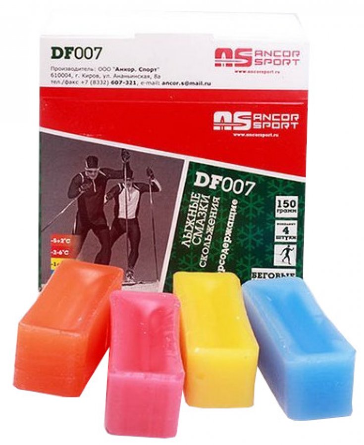 

Набор парафинов Ancor Sport ДФ-007, 150 г., Голубой;желтый;зеленый;красный