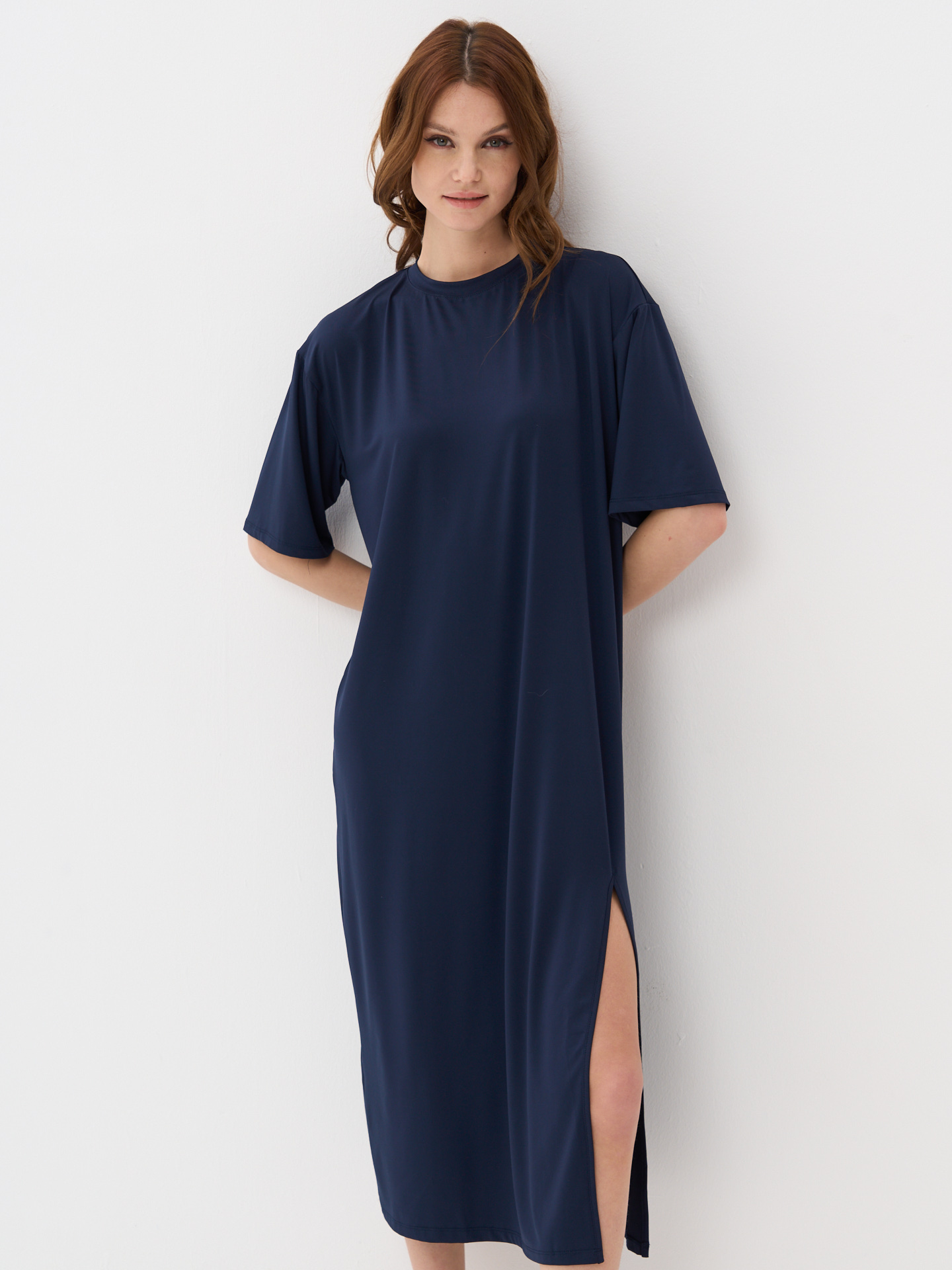 Платье женское VAY 5231-3739 синее 50 RU