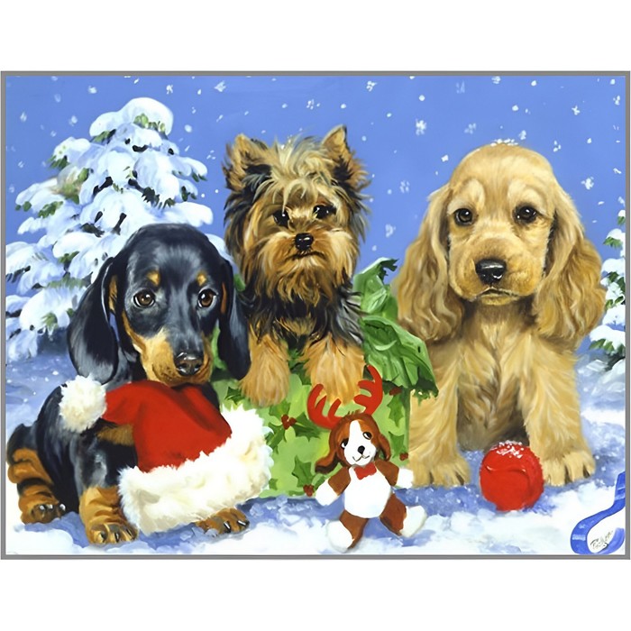 

Алмазная мозаика Milato Милые щенки, 40x30 см, Милые щенки