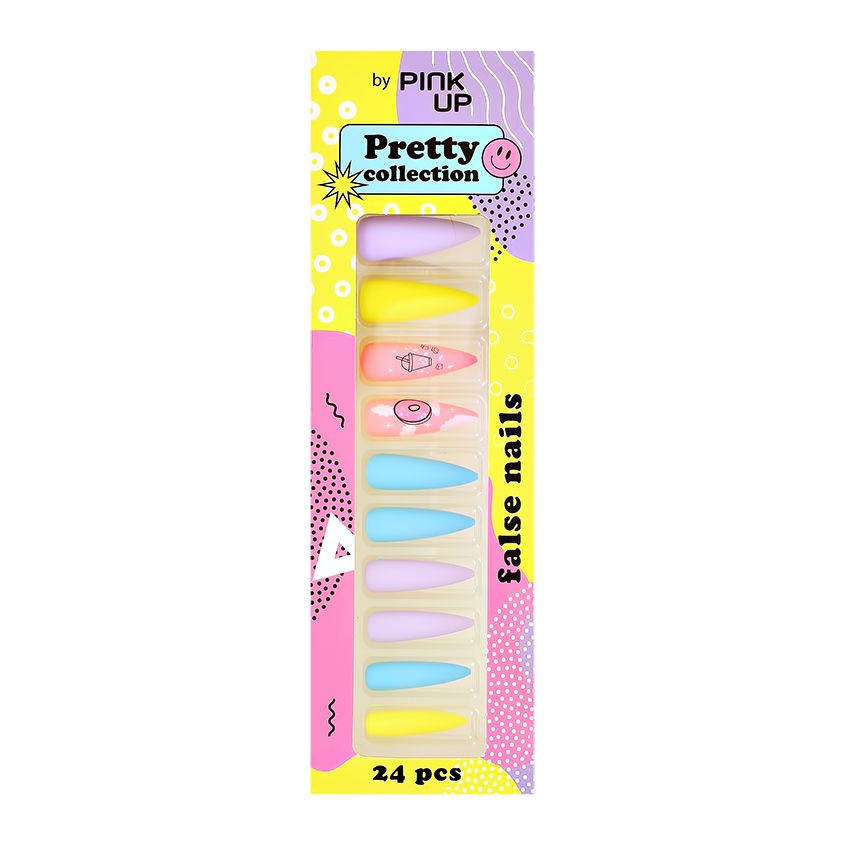 

Накладные ногти Pink Up Pretty Collection 05 24 шт, Разноцветный