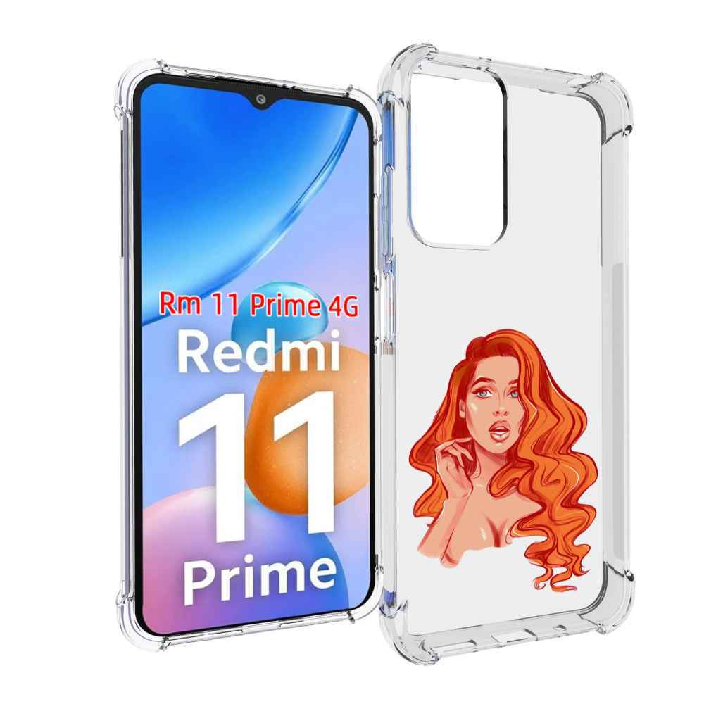 

Чехол MyPads рыжая-девушка-модельной-внешности женский для Xiaomi Redmi 11 Prime 4G, Прозрачный, Tocco